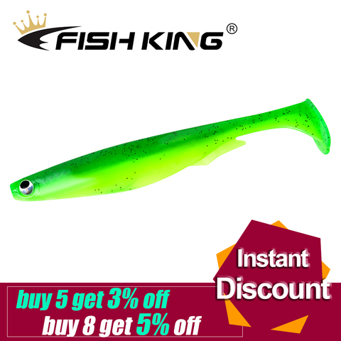 FISH KING-leurre Spark en Silicone souple avec queue, appât artificiel idéal pour la pêche à l'alose douce, wobbler, 101mm/10g, 130mm/20g, 5 unités par paquet ► Photo 1/6