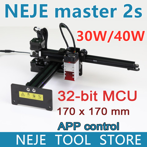 NEJE – Machine à graver au Laser Master 2S 30W, graveur et découpeur 2 en 1, objectif à mise au point Variable réglable et focale fixe ► Photo 1/6