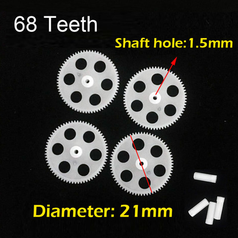 Avion télécommandé à pignon à quatre axes, accessoires d'avion UAV 68 dents diamètre d'engrenage 0.3 cm ouverture 2.1mm 681.5A 682A 1.5M ► Photo 1/2