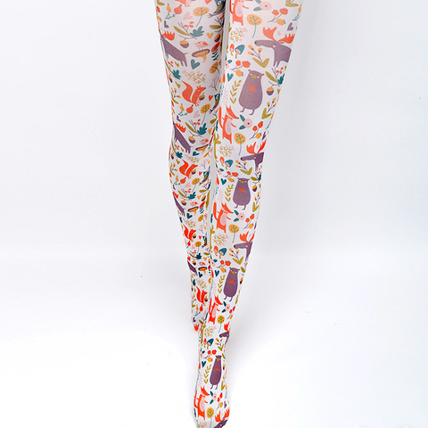 Filles mode modèle collants dessin animé tatouage imprimé collants japonais école Style Harajuku mignon Kawaii Lolita collants bas ► Photo 1/1