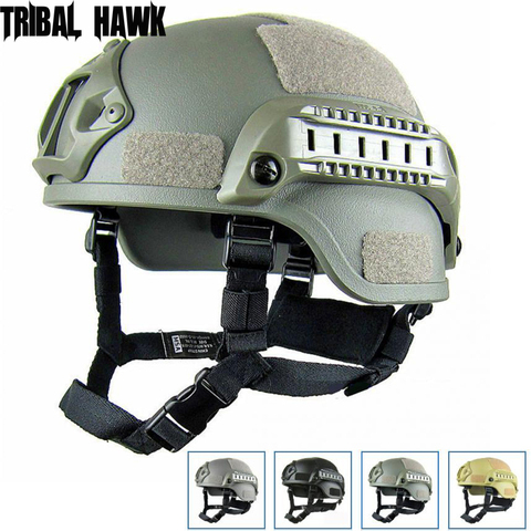 Casque tactique militaire Airsoft Wargame armée MH casque rapide SWAT lunettes d'extérieur lunettes de tir chasse équipement de protection ► Photo 1/4