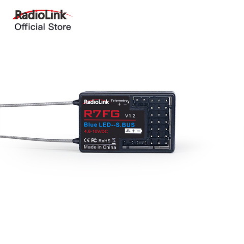 Radiolink R7FG 7 canaux 2.4G récepteur gyroscopique RC Transmission bidirectionnelle télémétrie longue portée RX pour chenille, dérive et plus ► Photo 1/6