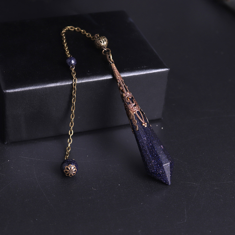 Orgone – pendentif énergétique en cristal Lapis lazuli, pierre naturelle bleue, pendule pour la Divination de radiesthésie, collier de bijoux ► Photo 1/6