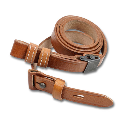 Ceinture en cuir marron pour arme à feu, accessoire de la seconde guerre mondiale, MP40 ► Photo 1/3