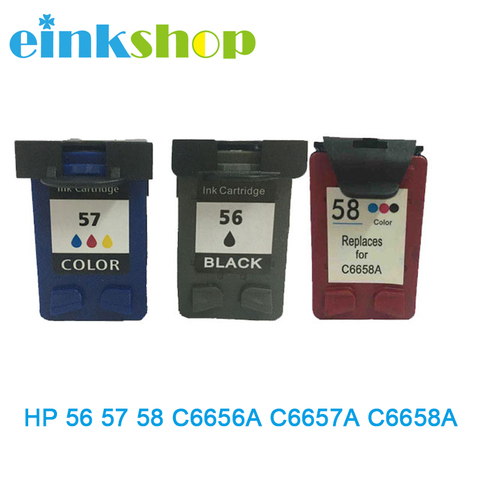 Einkshop cartouche d'encre compatible C6656A C6657A C6658A pour hp 56 57 58 pour hp Officejet J5500 série tout-en-un J5508 J5520 ► Photo 1/6