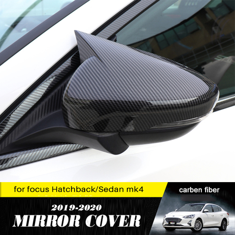 Protection des rétroviseurs latéraux en fibre de carbone, accessoires pour ford focus mk4 berline hayon 2022 et 2022, Texture ABS ► Photo 1/6