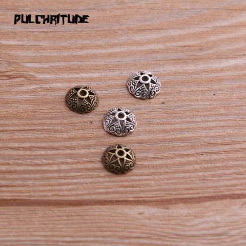 Réceptacle creux en forme de MINI fleur, accessoires de bijouterie espacés, breloques pour la fabrication de bijoux, deux couleurs, 3x8x8mm, 100 pièces ► Photo 1/5