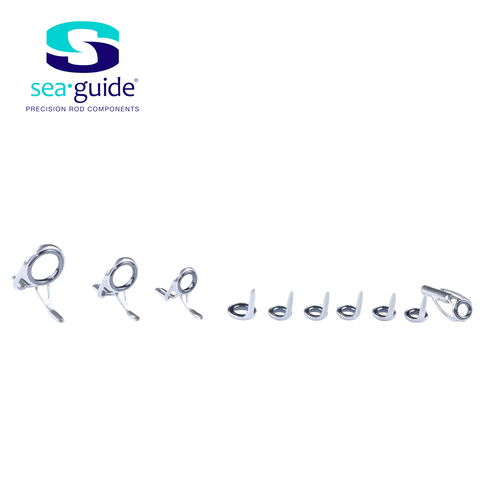 SeaGuide-canne à pêche en acier inoxydable 3.4g, ensemble de 10 pièces, Guide de coulée et réparation des composants du bâtiment, canne à pêche accessoires à créer soi-même ► Photo 1/6