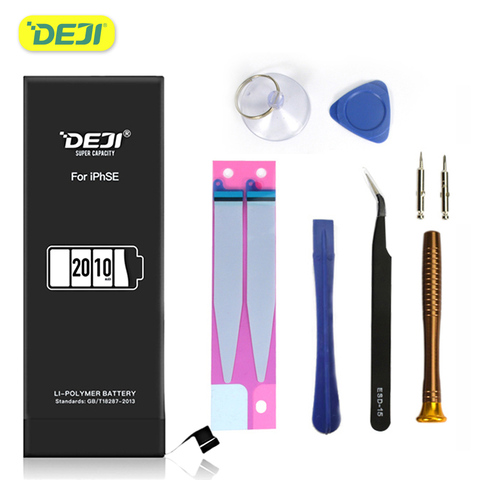 DEJI pour iphone 6s batterie X se 6 7 8 Xs batterie haute capacité Batteries internes remplacement batterie au Lithium d'origine outils Kit ► Photo 1/6