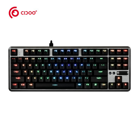 Nouveau! CIDOO – clavier mécanique de jeu à câble USB CD702S, avec rétro-éclairage rvb, interrupteur bleu/rouge/noir, 87 touches, pour ordinateur portable ► Photo 1/6