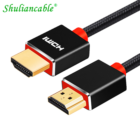 Shuliancable – câble 3D plaqué or 1080p compatible HDMI, pour TV HD, XBOX, PS3, ordinateur de projecteur, 1m 2m 3m 5m 10m 15m 20m ► Photo 1/6