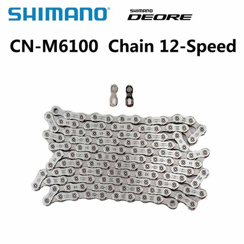 Shimano – chaîne Deore CN-M6100 CN M6100, 12 vitesses, 124L, lien rapide, pour vtt, pièces de bicyclette, nouvelle collection ► Photo 1/1