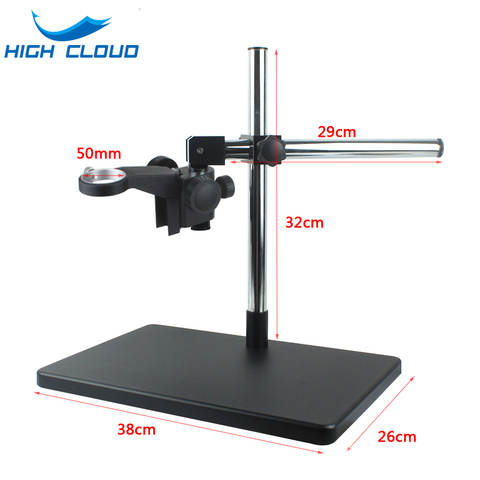 HDMI USB vidéo Microscope caméra réglable Boom Table support de support de travail + 50mm porte-anneau + multi-axes réglable bras en métal ► Photo 1/6