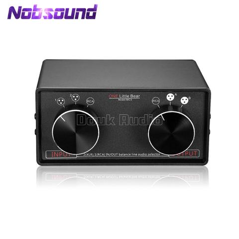 Nobsound 3-IN-3-OUT XLR convertisseur stéréo équilibré/RCA boîte de sélection Audio préampli passif pour amplificateur domestique ► Photo 1/6