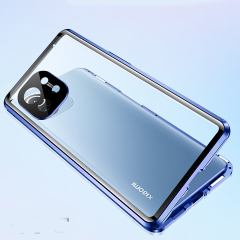 Étui magnétique Double face pour Xiaomi Mi 11 5G 11 Ultra 11 pro, métal aluminium, 360 degrés, protection complète de l'objectif ► Photo 1/6