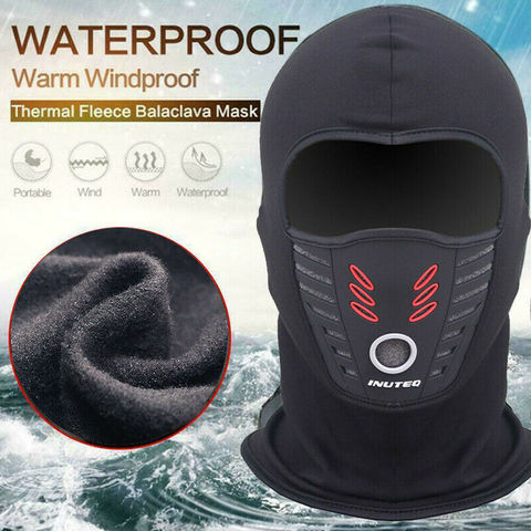 Nouveau hiver chaud polaire moto masque Anti-poussière imperméable à l'eau coupe-vent plein visage couverture chapeau cou casque Ski masque cagoule ► Photo 1/6