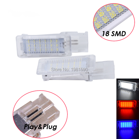 Éclairage de pied pour voiture, 2x LED, pour Volkswagen Golf Plus, Caddy CC EOS, Jetta Syncro Passat Santana Polo sirocco Tiguan Touareg Sharan ► Photo 1/6