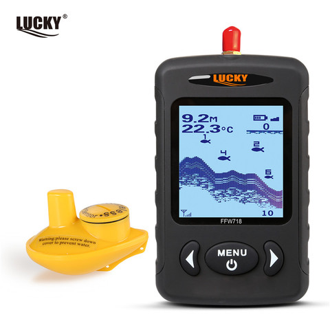 Livraison Gratuite! Russe Menu Sans Fil Portable Sonar Fish Finder Capteur Sondeur Alarme Rivière Lac Mer Chambres Live 135ft/45 m ► Photo 1/6