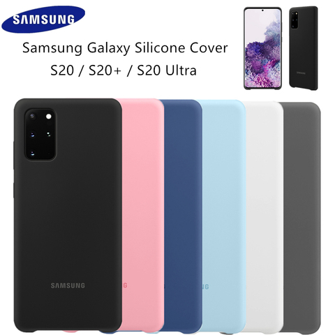 Coque de téléphone Samsung Galaxy S20/S10 Plus/S20 Ultra, étui de protection en Silicone souple au toucher, liquide, Original, pour Samsung S20 + 5G EF-PG980 ► Photo 1/6