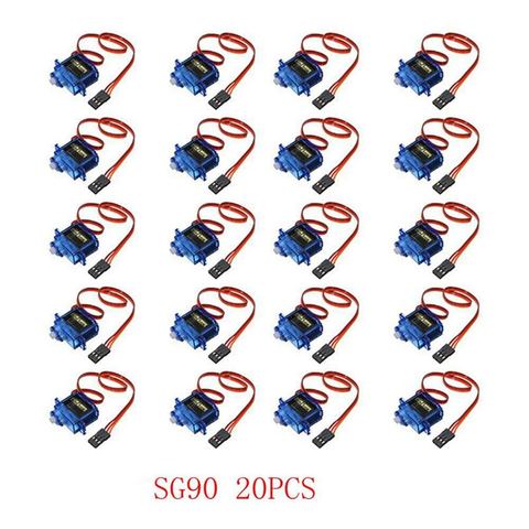 Mini engrenage micro servo SG90, 9g 1,6 kg, pour RC 250 450, pour avion, hélicoptère, voiture, véhicule et bateau radiocommandés, modèles de pièces de rechange, 4/5/10/20 pièces, ► Photo 1/6