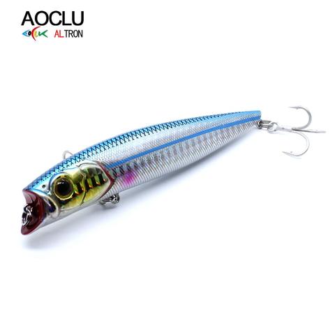 AOCLU Jerkbait wobblers 11.5cm 14g Topwater Popper appât dur Minnow pêche leurres aimant système de transfert de poids pour longue coulée ► Photo 1/6