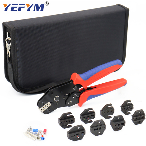 YEFYM SN-48BS/2549 outils de sertissage pour XH2.54 Tab2.8 4.8 6.3/bornes tubulaires/isolées avec Kit de 8 mâchoires pinces électriques ► Photo 1/6