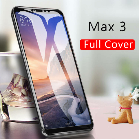 Coque en verre trempé pour Xiaomi Mi Max 3, protection complète d'écran, Film de protection, 9h ► Photo 1/6