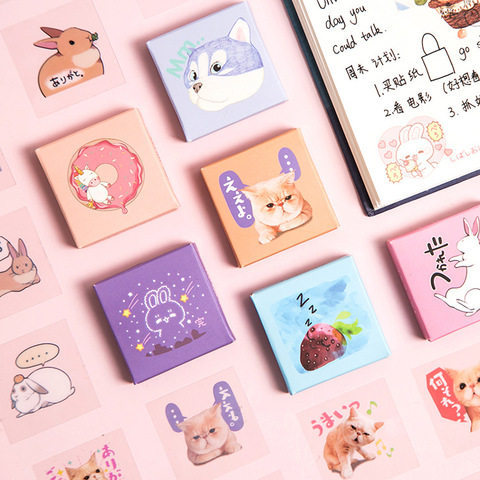 30 pièces/paquet lapin chat licorne nourriture étanche PVC autocollants Scrapbooking bâton étiquette journal papeterie Album autocollants ► Photo 1/5