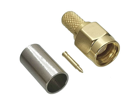 Connecteur SMA mâle à sertir, 10 pièces, pour RG58 RG142 LMR195 RG400, câble 50ohm RF, adaptateur Coaxial de haute qualité ► Photo 1/5