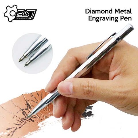 1PC diamant métal gravure stylo carbure de tungstène pointe Scriber stylo pour verre céramique métal sculpture sur bois outil à main ► Photo 1/6