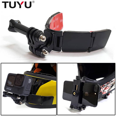 Support de fixation de menton pour casque intégral TUYU pour GoPro Hero 9 8 7 5Yi 4K Insta360 accessoires de fixation de menton avant pliable ► Photo 1/1