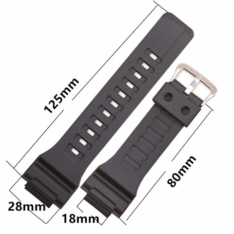 Bracelets de montre de bracelet de bracelet en caoutchouc de Silicone pour casio AQ-S810W/AEQ-110W/bracelet de montre de résine de W-735 montre de bracelet de 18mm ► Photo 1/6