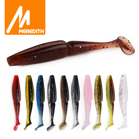 Meredith Fou Shiner 13 cm 17.4g 4 pièces leurre ver de terre pêche De Pêche Doux leurre Silicone appât artificiel Doux Leurre Minnow ► Photo 1/6