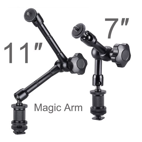 Bras magique en métal Super pince crabe, bras de maintien articulé pour Flash LCD, lampe vidéo LED SLR DSLR, accessoire d'appareil photo ► Photo 1/6