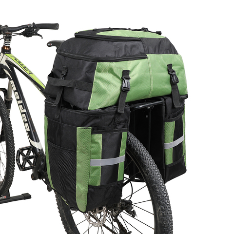 Rhinowalk 70L sac de vélo 3 en 1 vélo grande capacité porte-bagages arrière siège arrière sac de coffre sac à main sac de vélo sac de panier ► Photo 1/6