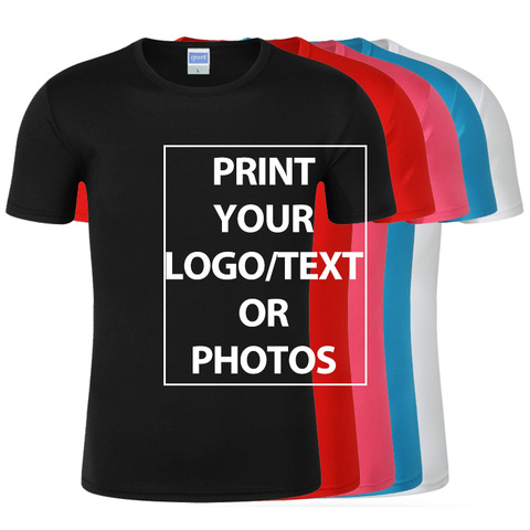 100% Polyester concevoir vos propres T-shirts impression marque Logo photos personnalisé T-shirt grande taille T-shirt décontracté personnaliser vêtements ► Photo 1/6