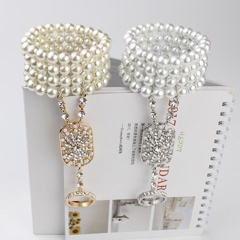 Art déco-ensemble de bracelets avec perles inspirées de Gatsby-ensemble d'accessoires avec perles, perles inspirées, pour mariage, avec rabat années 1920 ► Photo 1/6