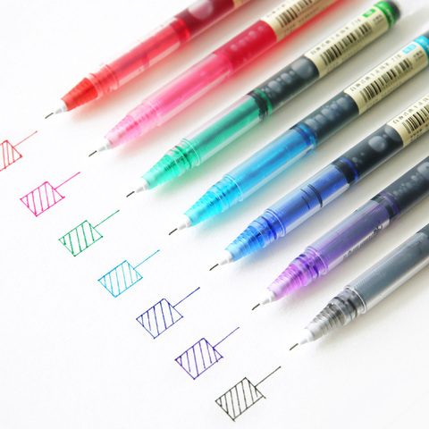 JIANWU-stylo gel lisse liquide coloré, ensemble de 7 pièces, style artistique, fournitures scolaires et de bureau créatives ► Photo 1/5