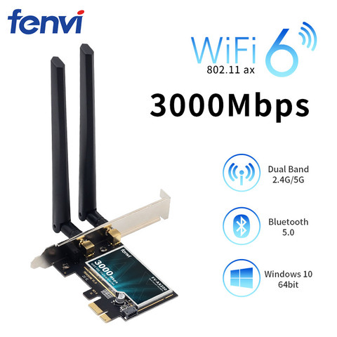 Adaptateur wi-fi PCIe, Intel Wifi6 AX200, double bande, Windows 10, avec Bluetooth 5.0, 2.4/5 ghz, 802.11ac/ax MU-MIMO, 9260NGW, adaptateur sans fil pour ordinateur de bureau ► Photo 1/6