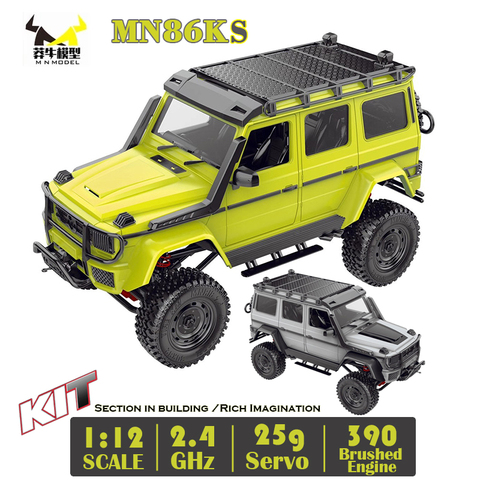 KIT de voiture tout-terrain à moteur brossé G500 MN86KS 1/12 MN, 2.4G 4WD, 230MM, camion à chenilles, WPL MN RC, 1:12, non assemblé, bricolage ► Photo 1/6