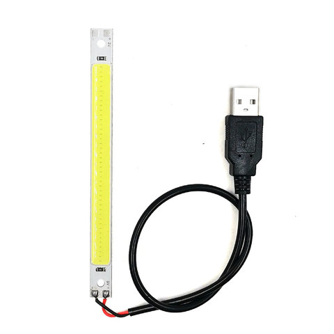 120x10mm batterie USB alimenté COB LED bande lumière 3V 3.7V 5V LED ampoule 5W pour bricolage LED éclairage blanc bleu rouge vert couleur ► Photo 1/6