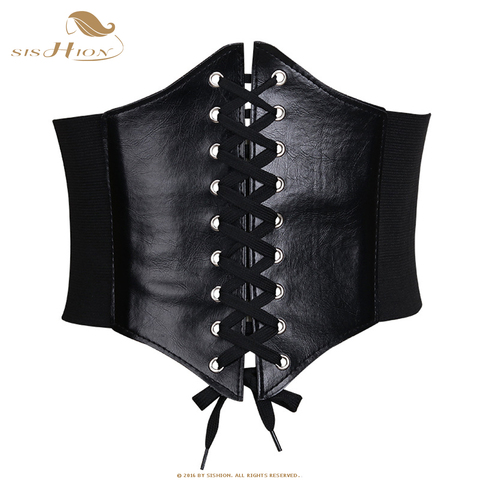 SISHION-corset et bustier gothique pour femmes, Sexy, sous le buste cintré à la taille, noir, rouge et rose, collection gaine amincissante, VB0001 ► Photo 1/6