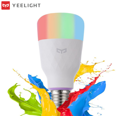 Yeelight – ampoule WIFI ampoule LED intelligente E27 10W 800lm, Version mise à jour chaude, pour lampe de bureau chambre à coucher, télécommande Via application Mobile, blanc/RGB ► Photo 1/6