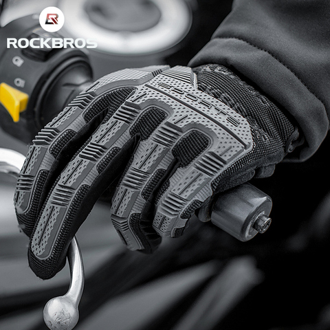 ROCKBROS-gants de cyclisme pour hommes et femmes avec coussin épais de 6mm, anti-choc en GEL, respirant, complet pour le doigt, gants de Sport, collection gants de VTT ► Photo 1/6