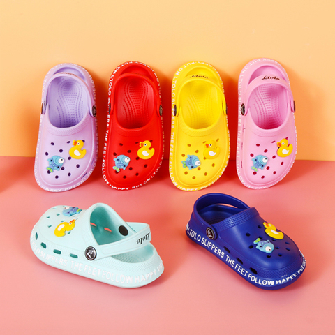 Ltolo enfants fille garçon Mules sabots enfants été Croc jardin plage pantoufles grotte trou bébé chaussures pour filles garçons EUR23-34 ► Photo 1/6