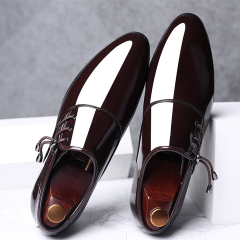 Mazefeng 2022 hommes chaussures habillées hommes chaussures formelles en cuir de luxe mode marié chaussures de mariage hommes Oxford chaussures robe grande taille 38-48 ► Photo 1/6