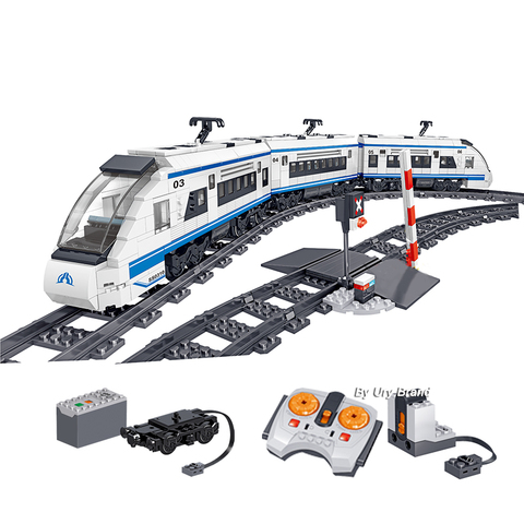 Qunlong 0310 Technic série Train batterie électrique moteur Mini chiffres éducatifs blocs de construction jouets pour enfants ► Photo 1/6