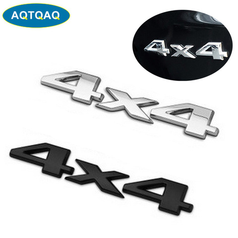 AQTQAQ 1 pièces 3D 4X4 Chrome Logo 3d décalcomanie emblème Logo autocollant liberté plaque signalétique Badge ► Photo 1/6
