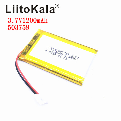 XSL – batterie li-po 3.7V 503759 1200mAh, pour MP4 MP5 GPS DVD caméra télécommande tablette PC PSP POS ► Photo 1/2