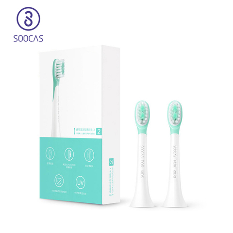 SOOCAS C1 têtes de rechange pour enfants brosse à dents Gel de silicone souple FDA certifié tête enfants brosse à dents électrique buse orale ► Photo 1/6